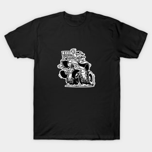 Drag racing wheelie cartoon artwork T-Shirt